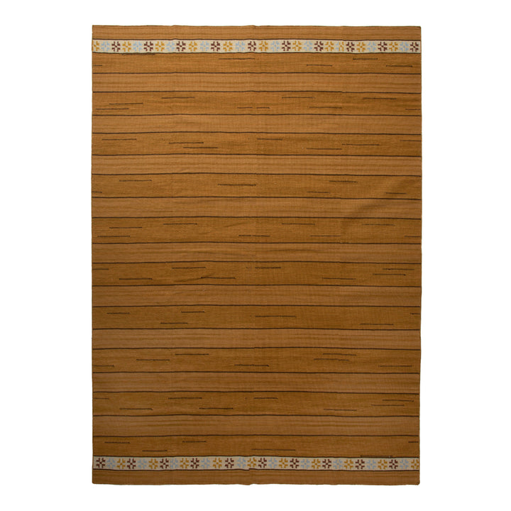 Brown Swedish Flatweave Wool Rug - 10' x 14' Default Title