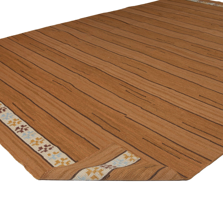 Brown Swedish Flatweave Wool Rug - 10' x 14' Default Title
