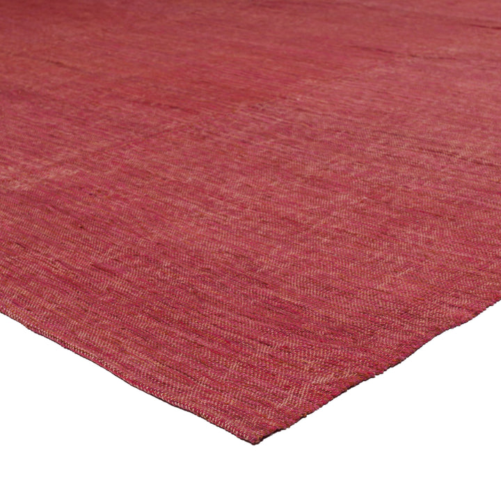 Red Flatweave Wool Persian Rug - 10'2" x 14'