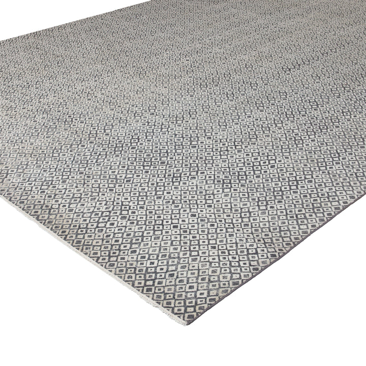 Grey Transitional Wool Rug - 10' x 14'7" Default Title