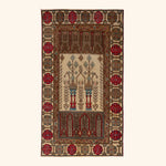 Vintage Traditional Wool Rug - 3'1" x 6'