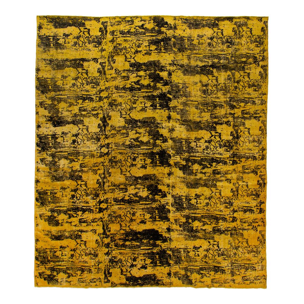 Yellow Overdyed Wool Rug - 12' x 14'