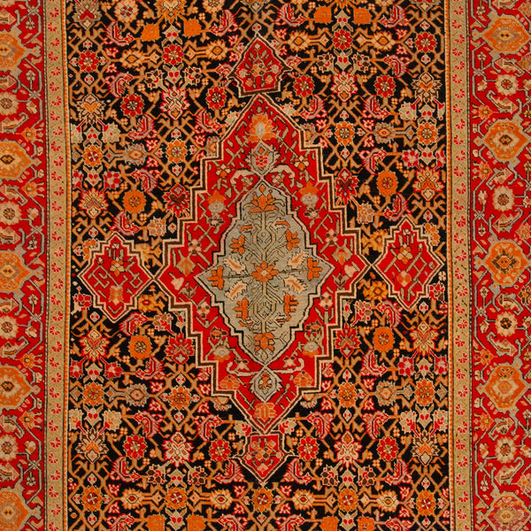 Red Vintage Traditional Wool Rug - 6'5" x 19'6"