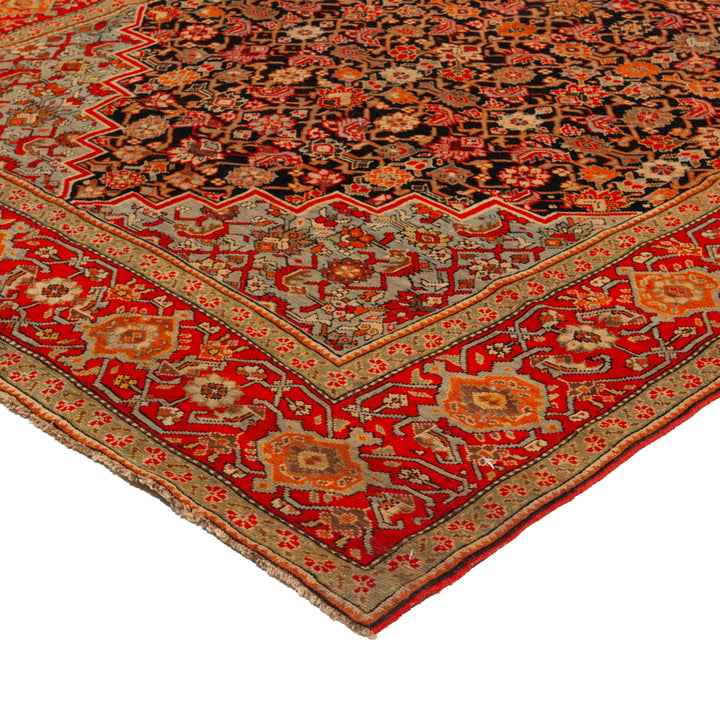 Red Vintage Traditional Wool Rug - 6'5" x 19'6"