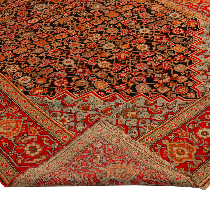 Red Vintage Traditional Wool Rug - 6'5" x 19'6"