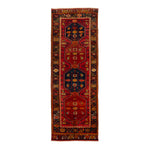 Red Vintage Traditional Wool Rug - 4'8" x 13'4"