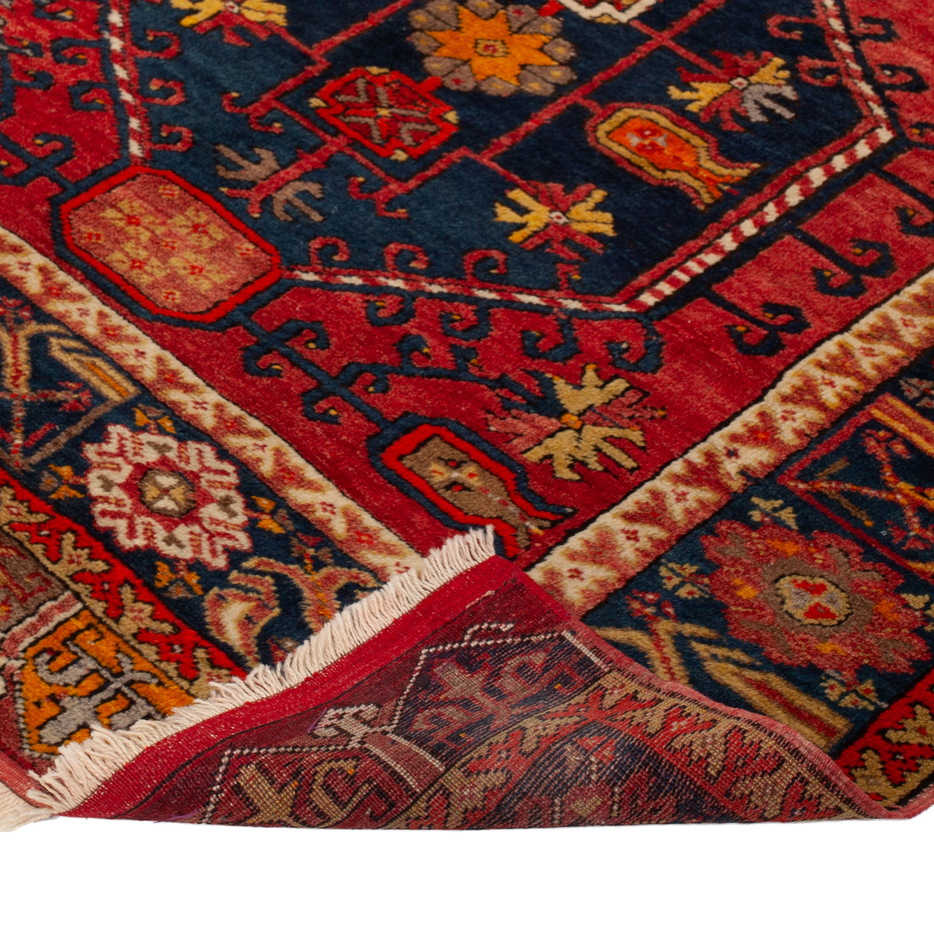 Red Vintage Traditional Wool Rug - 4'8" x 13'4"