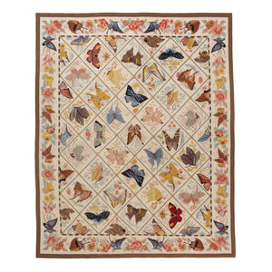 Flatweave Butterly Motif Rug - 7'9" x 9'9"