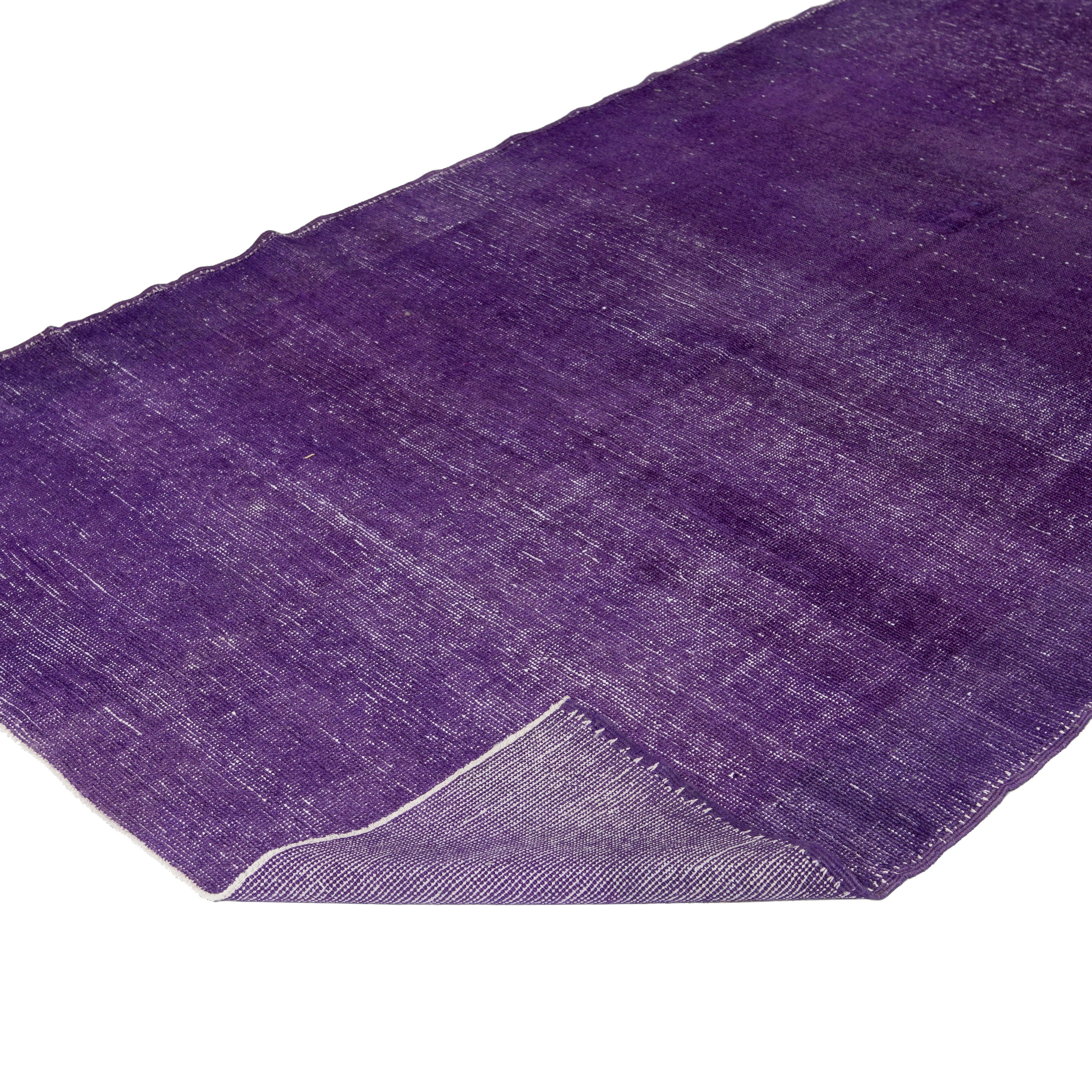 Purple Overdyed Wool Rug - 5'1" x 11'9" Default Title