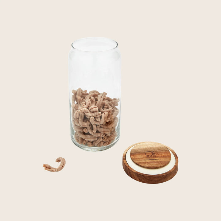 Glass & Acacia Canisters Medium