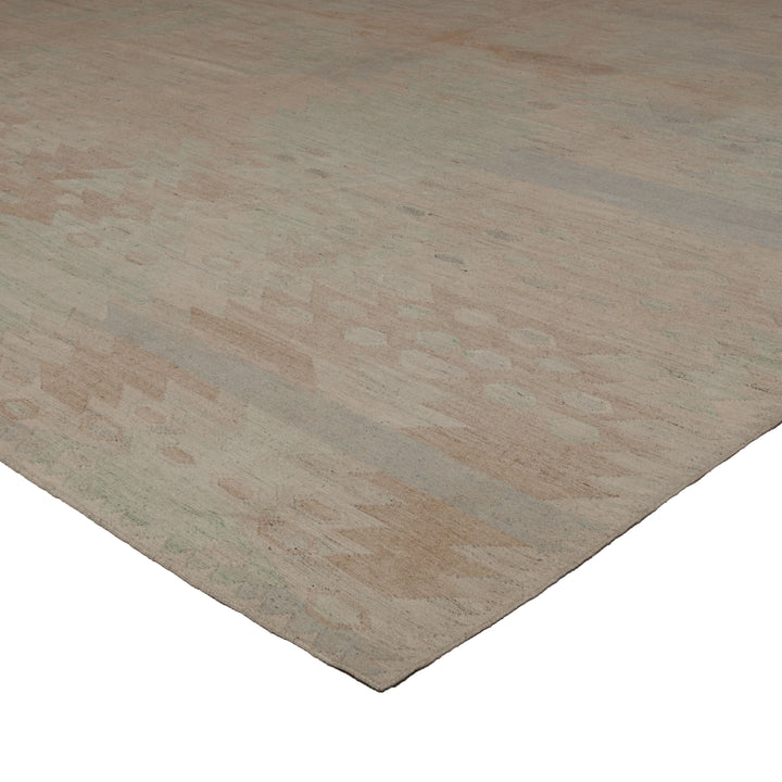 Grey Flatweave Wool Blend Rug - 12' x 18'