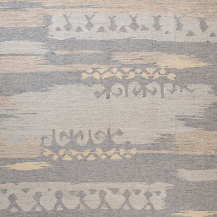 Grey Flatweave Wool Rug - 12' x 15'