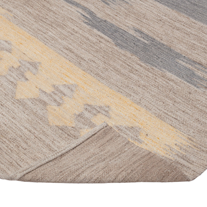 Grey Flatweave Wool Rug - 12' x 15'