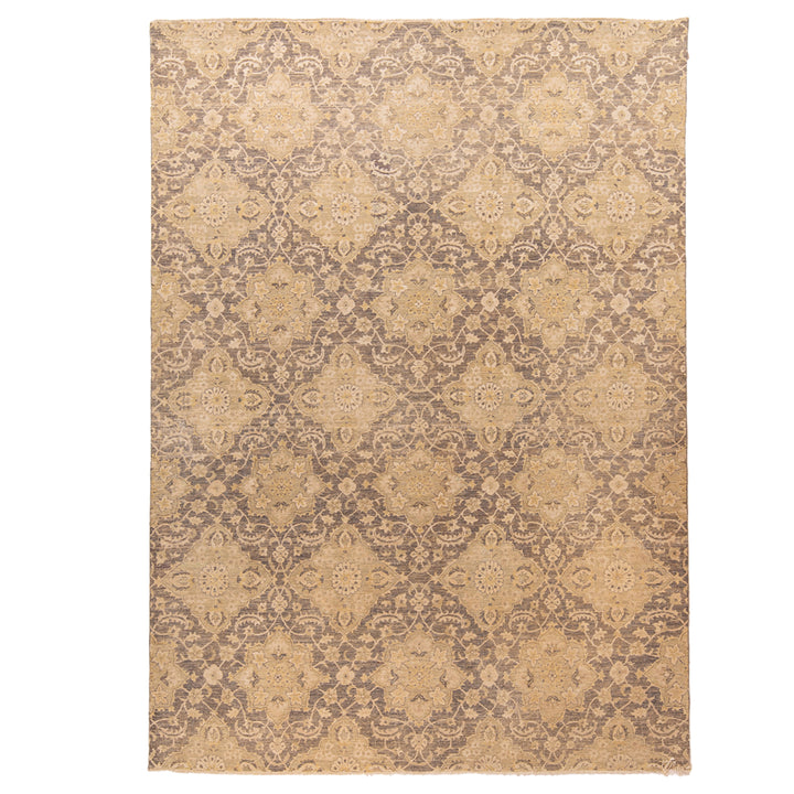 Beige Traditional Silk Rug - 8'10" x 11'9"