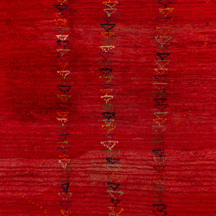 Red Moroccan Wool Rug - 6'3" x 11'10"