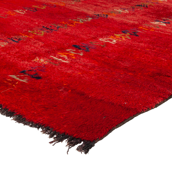 Red Moroccan Wool Rug - 6'3" x 11'10"