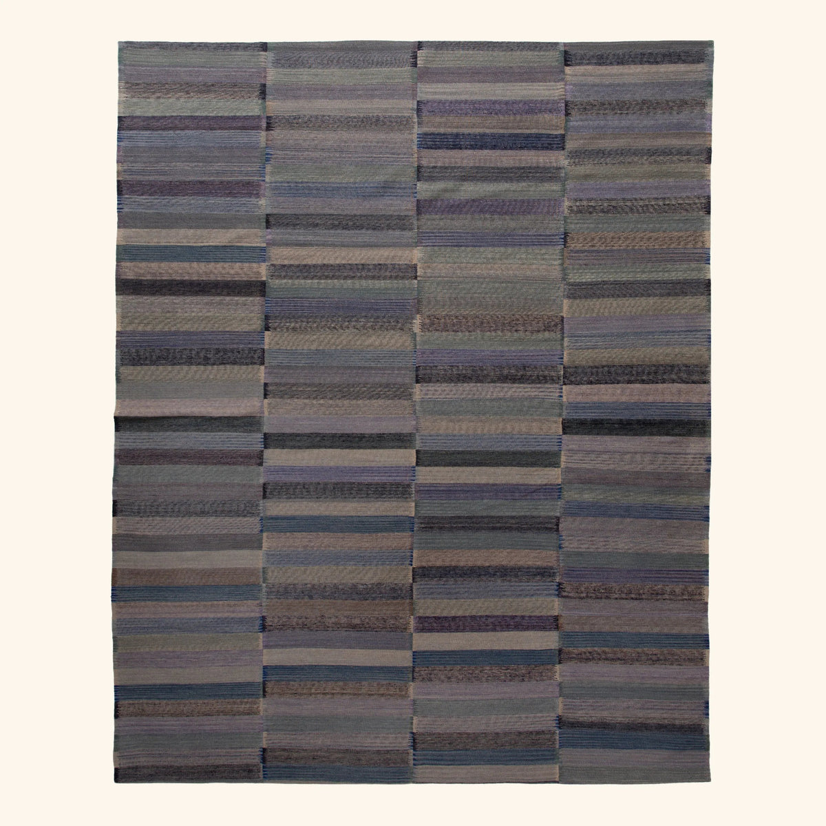 Multicolored Flatweave Wool Rug 10 x 13