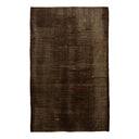 Brown Turkish Flatweave Wool Rug - 6'2" x 10'1"