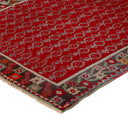 Red Vintage Traditional Wool Rug - 3'3" x 4'7"