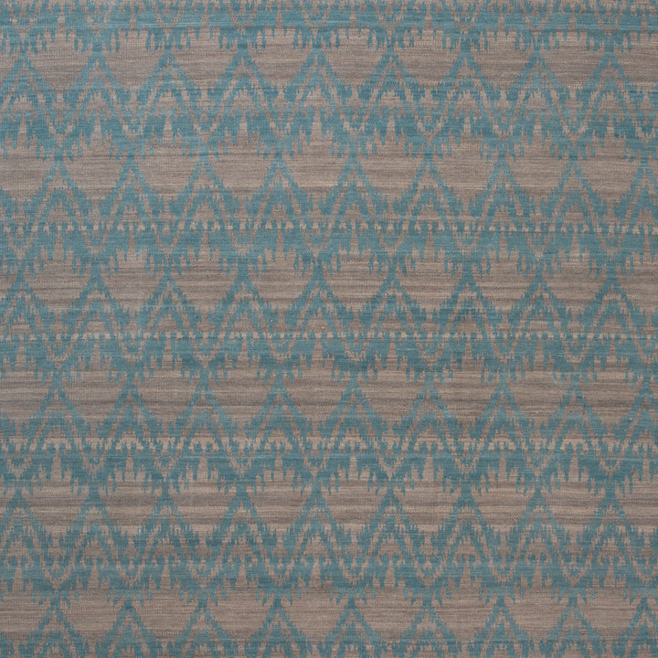 Blue Flatweave Wool Rug - 9'1" x 11'1"