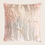 Metallic Willow Velvet Pillow, Blush