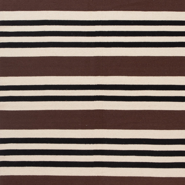Brown Flatweave Cotton Rug - 6' x 9'