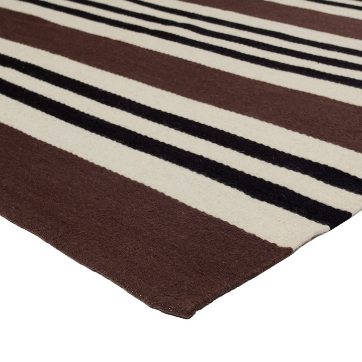 Brown Flatweave Cotton Rug - 6' x 9'