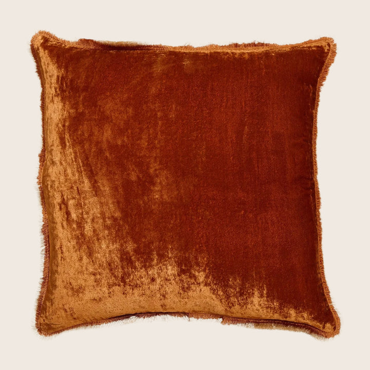 Silk Velvet Fringe Pillow