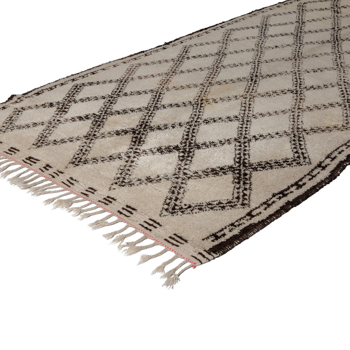 Beige Vintage Moroccan Wool Rug - 6'10" x 12'5" Default Title