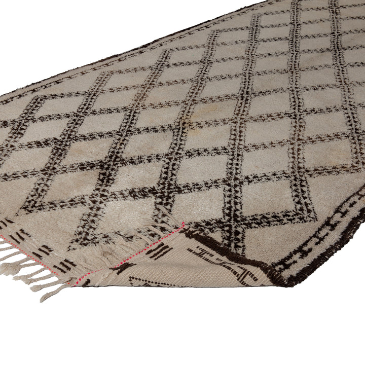 Beige Vintage Moroccan Wool Rug - 6'10" x 12'5" Default Title