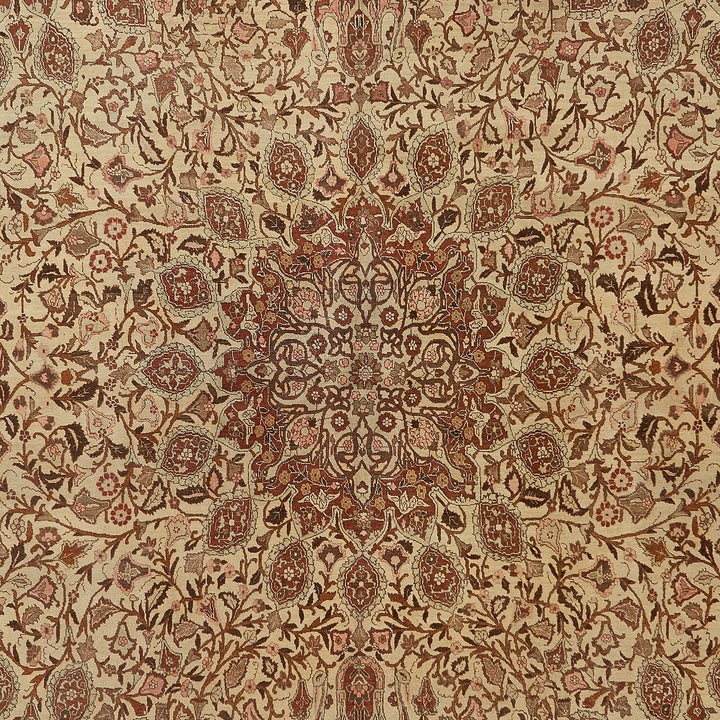 Brown Antique Persian Wool Rug - 9'2" x 12'8"