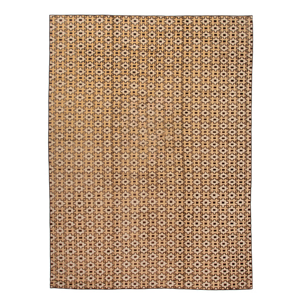 Brown Modern Wool Rug - 12' x 16'1"