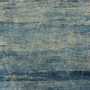 Blue Moroccan Wool Rug - 16' x 30'1" - hover