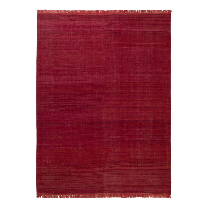 Red Flatweave Cotton Rug - 10'1" x 13'7"