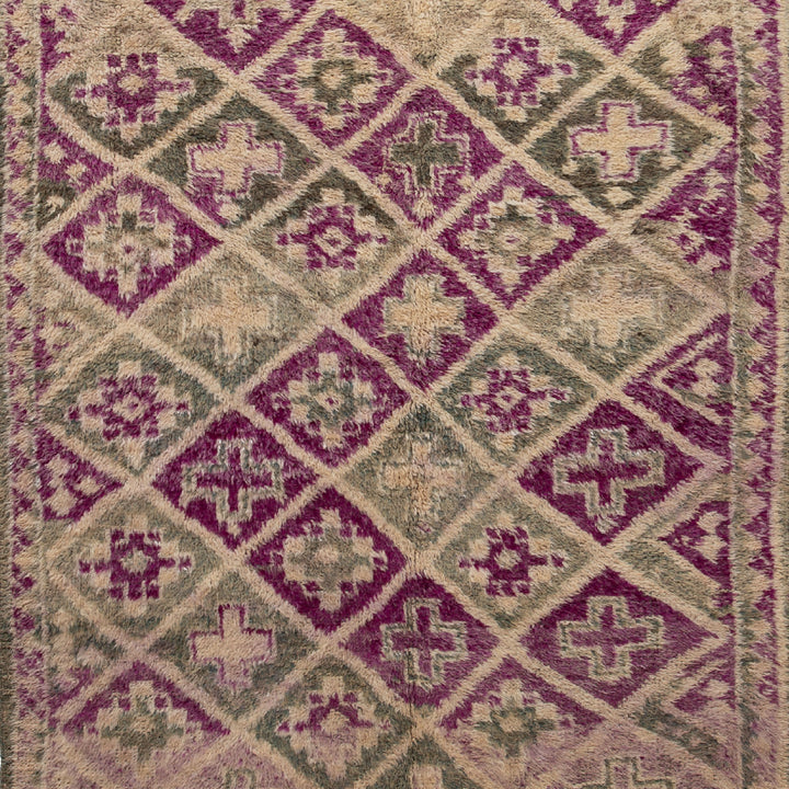 Multi Vintage Moroccan Wool Rug - 5'5" x 12'2" Default Title