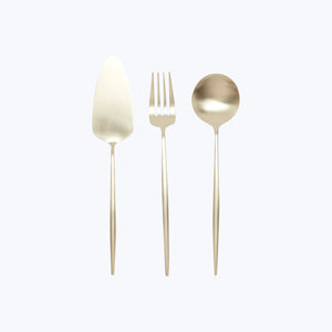 Minimalist stainless steel fork against a plain white background. - hover