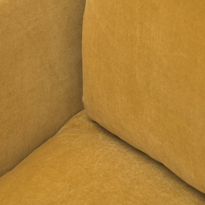 Hannah 86" Two Seat Sofa w/ Brass Legs Vance, Luxe Velvet / Gold