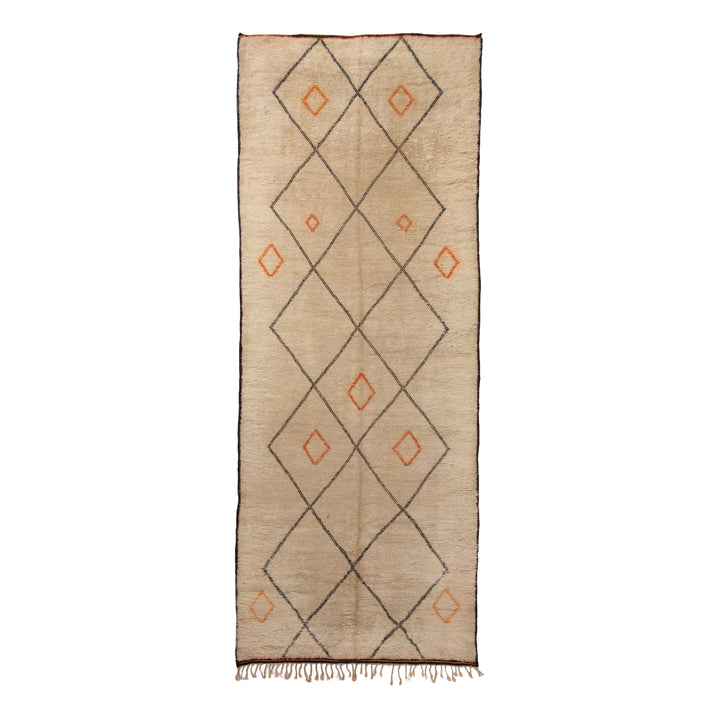 Ivory Moroccan Wool Rug - 6'2" x 16'5"