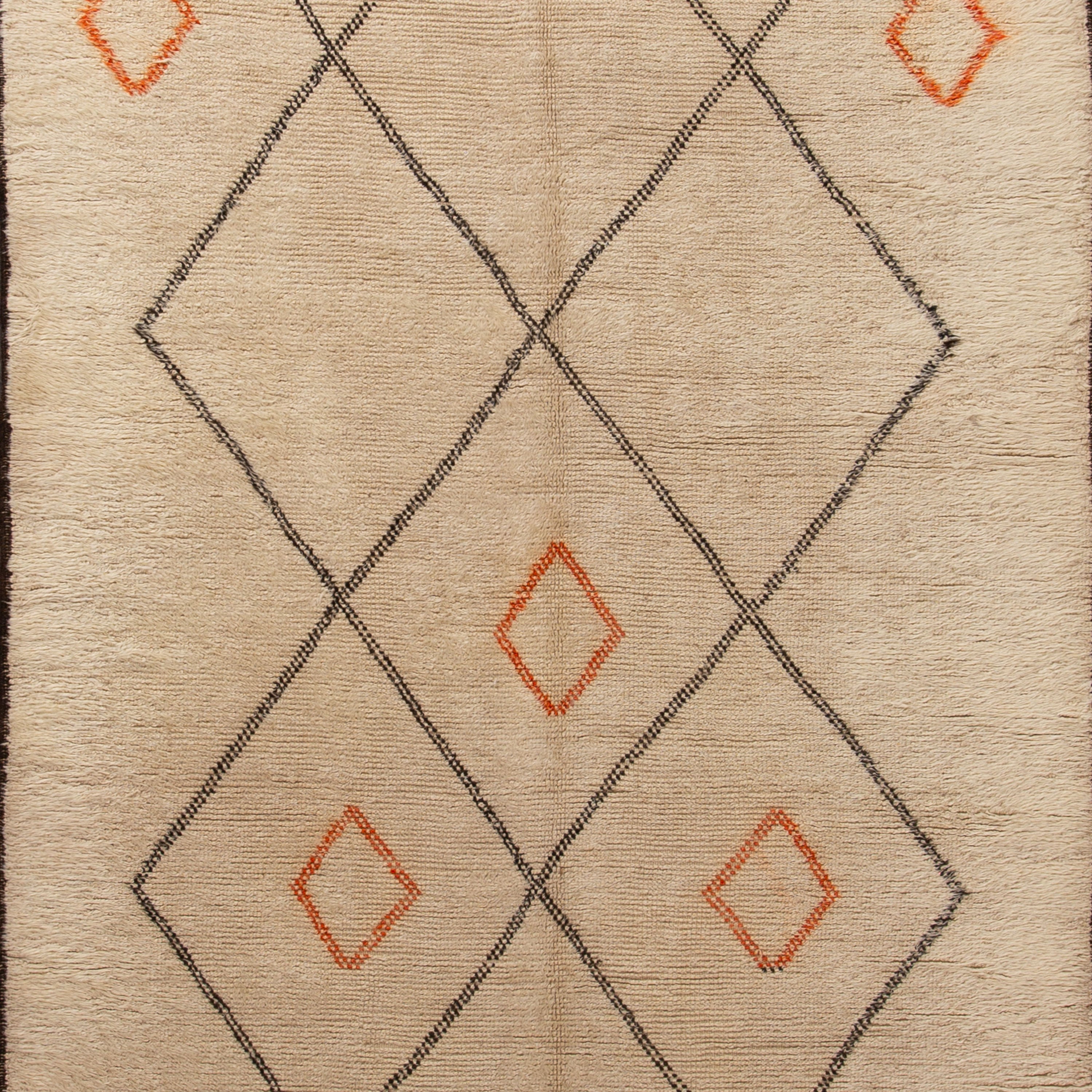 Ivory Moroccan Wool Rug - 6'2" x 16'5"