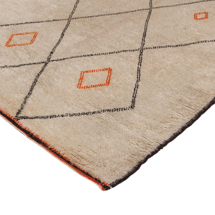 Ivory Moroccan Wool Rug - 6'2" x 16'5"