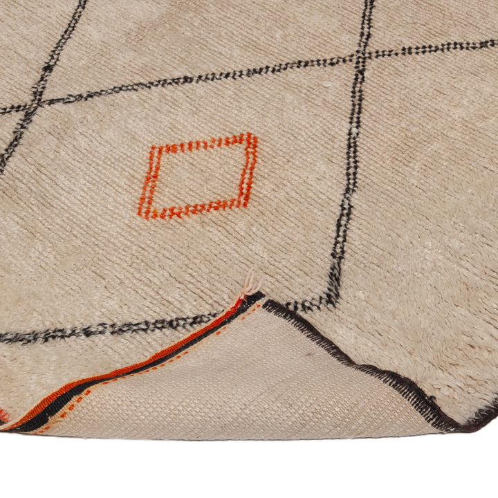 Ivory Moroccan Wool Rug - 6'2" x 16'5"