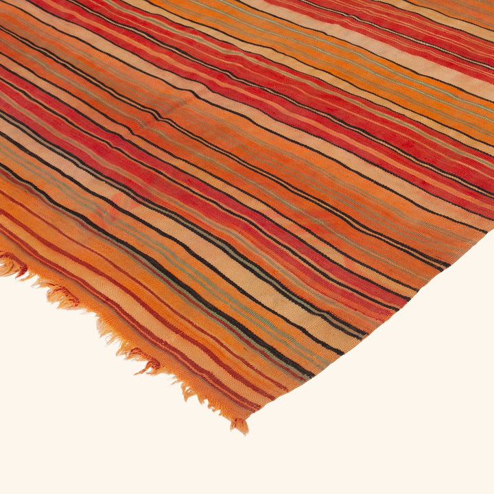 Multi Flatweave Wool Rug - 5'1" x 11'9"