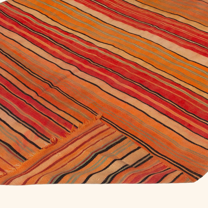 Multi Flatweave Wool Rug - 5'1" x 11'9"