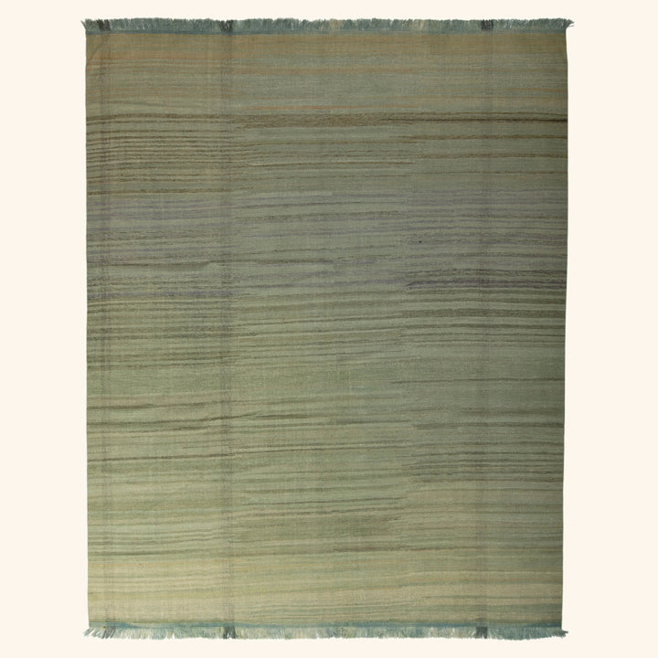 Flatweave Green Rug - 10.11 x 13.5 Default Title