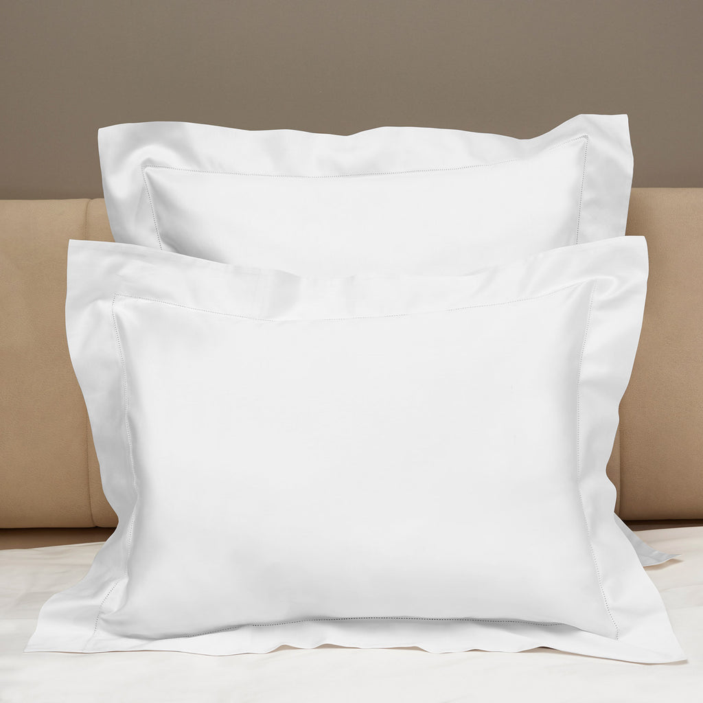 Nuvola Sateen Duvet & Shams, White Pillow Sham / Standard