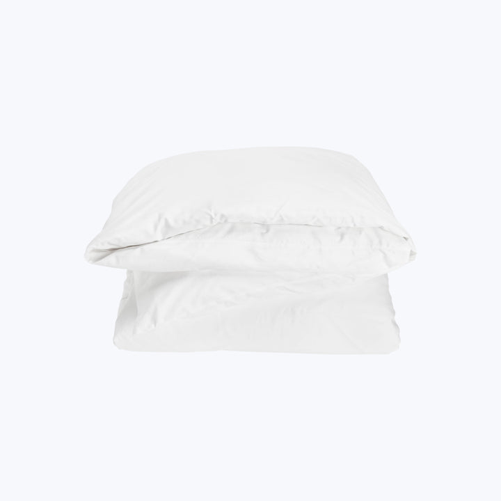 Nuvola Sateen Duvet & Shams, White Duvet Cover / Queen