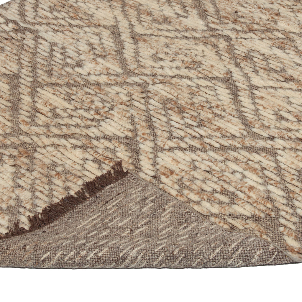 Beige Transitional Wool Rug - 5' x 18'