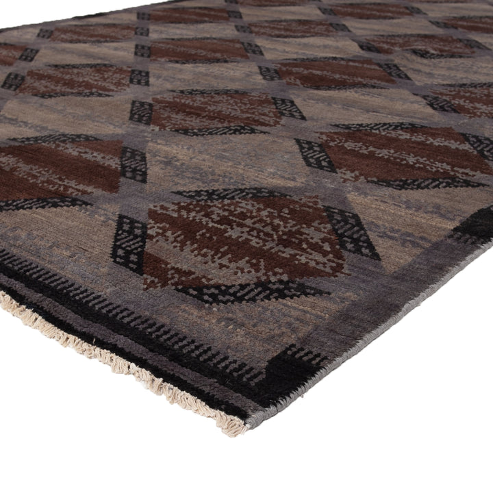 Multi Modern Wool Rug - 6'4" x 9'4"