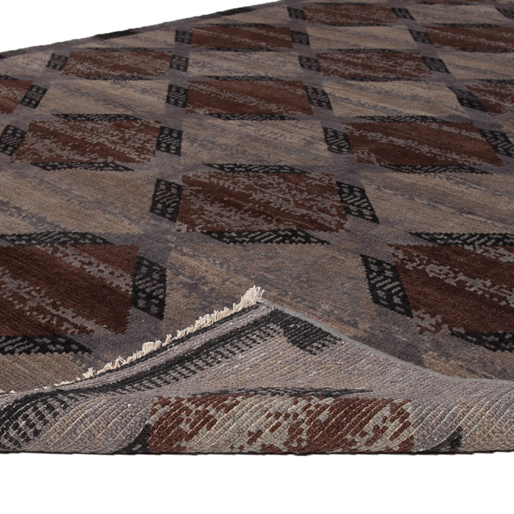 Multi Modern Wool Rug - 6'4" x 9'4"