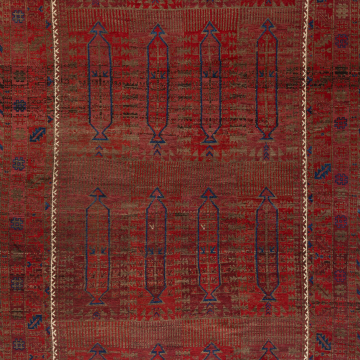 Red Vintage Baluch Wool Rug - 8'4" x 15'9"